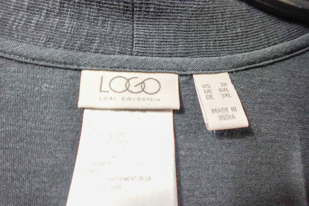 LOGO Lori Goldstein, Vest, 3X, Cotton