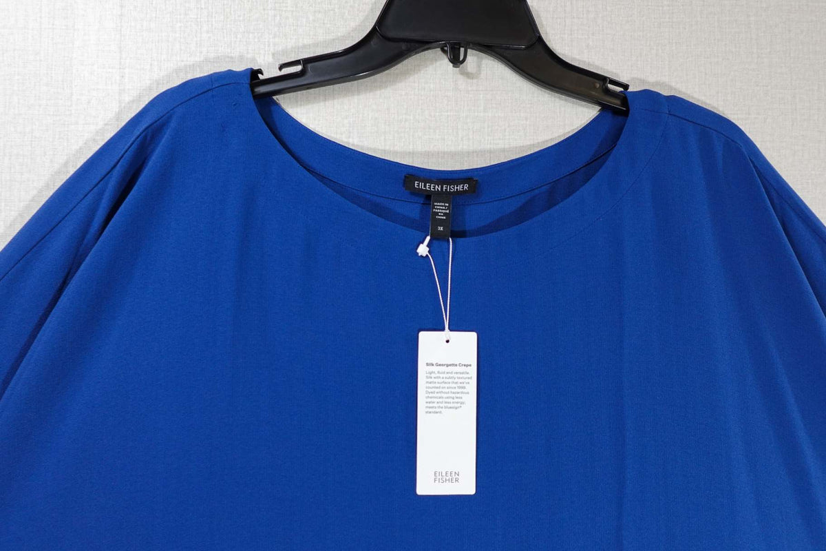Eileen Fisher, New 3/4 Sleeve Top, 3X, silk