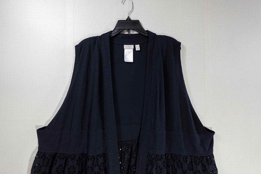 LOGO Lori Goldstein, Vest, 3X, Cotton