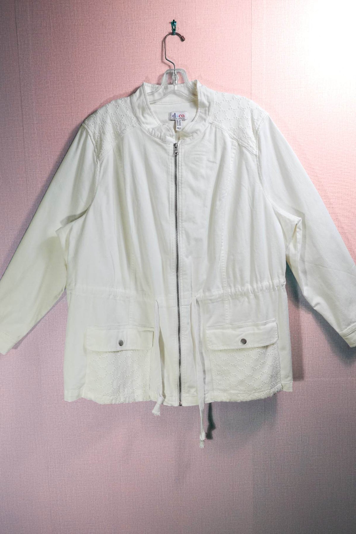 d & Co, Jacket, 2X, Cotton, Spandex