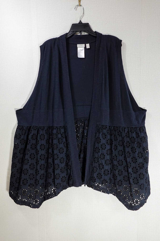 LOGO Lori Goldstein, Vest, 3X, Cotton