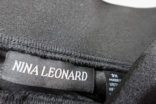 Nina Leonard, Cropped Pants, 3X, polyester, spandex