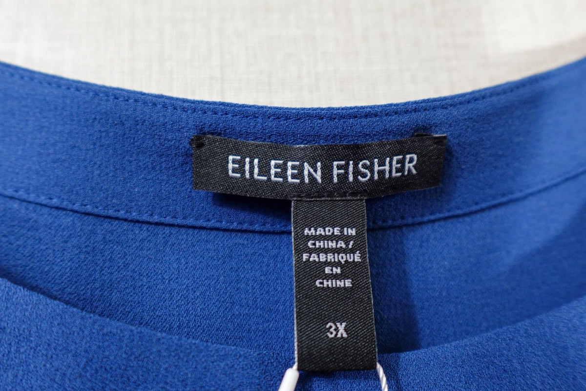 Eileen Fisher, New 3/4 Sleeve Top, 3X, silk