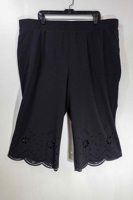 Nina Leonard, Cropped Pants, 3X, polyester, spandex