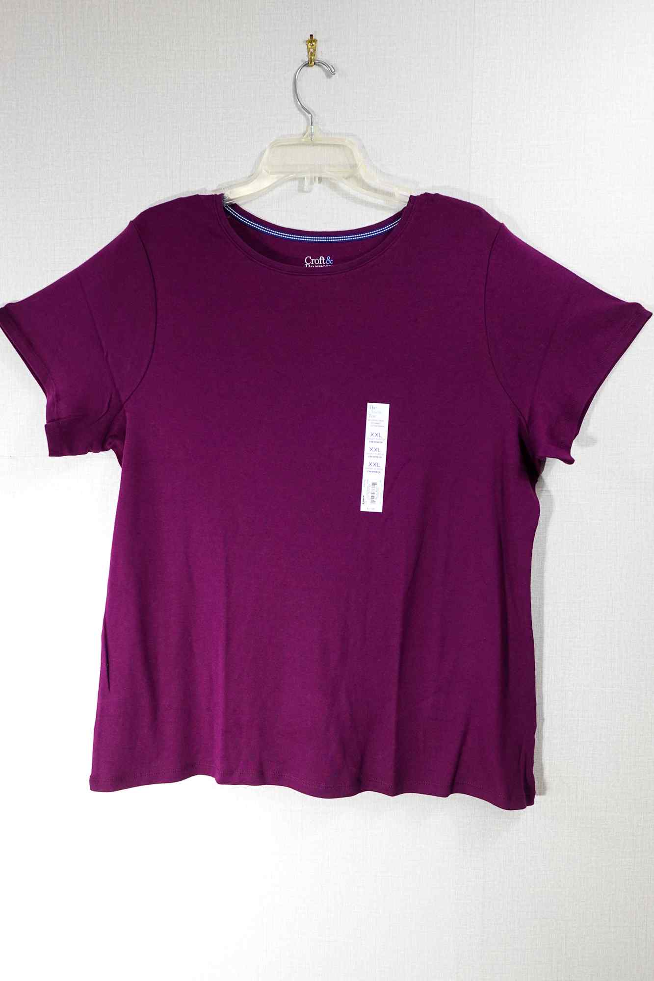 Croft & Barrow, New Short Sleeved Top, XXL, pink